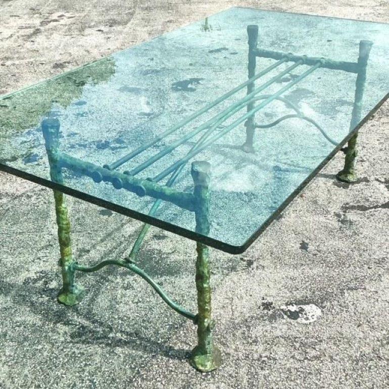 Américain Table de salle à manger vintage Boho Ilana Goor en bronze patiné signée et numérotée 4/100 en vente