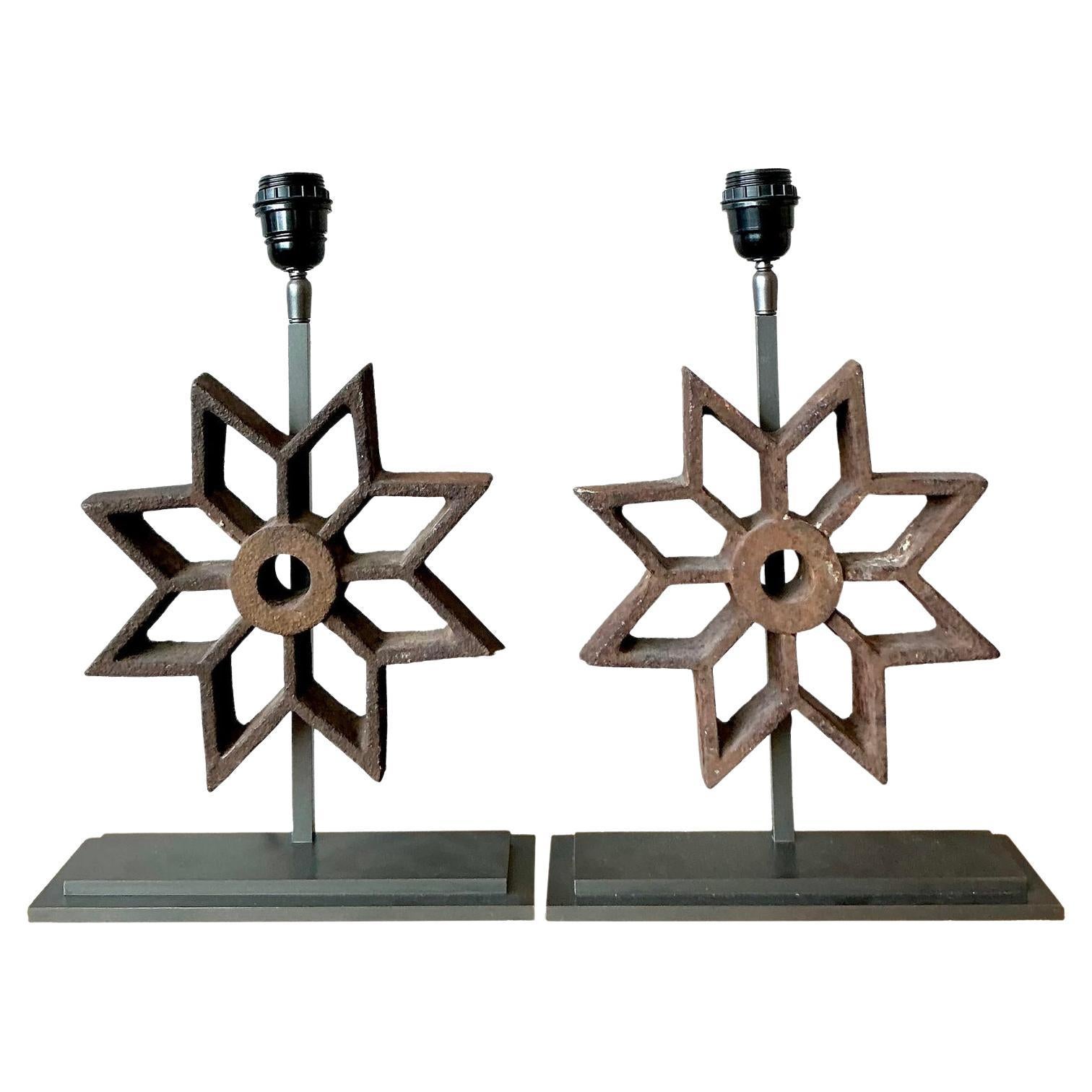 Lámparas Industriales Boho Vintage con Molde de Estrella - Pareja