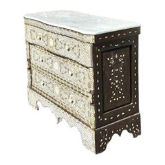 Vintage Boho-Kommode mit Intarsien, Alf-Schubladen