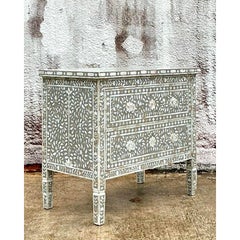 Vintage Boho Inlay Chest of Drawers