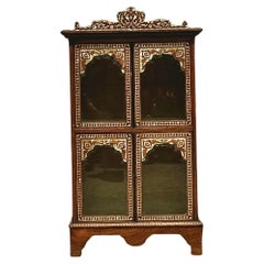 Vintage Boho Inlay Display Cabinet