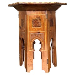 Vintage Boho Inlay Drinks Table