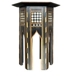 Vintage Boho Inlay Drinks Table