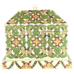 Caja Vintage Boho con Tapa Incrustada