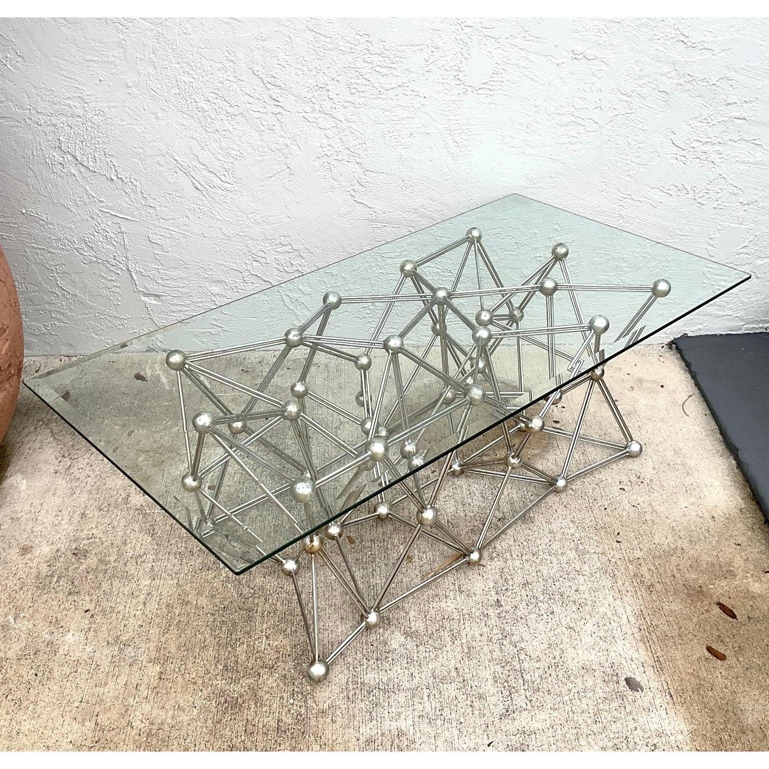 Vintage Boho Interlocking Molekül Couchtisch (Brutalismus) im Angebot