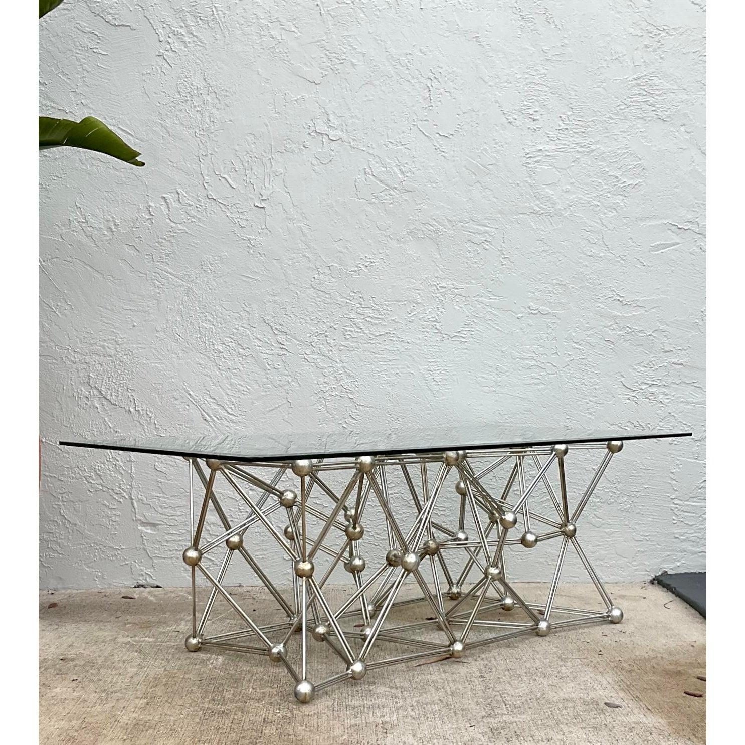 Vintage Boho Interlocking Molekül Couchtisch im Zustand „Gut“ im Angebot in West Palm Beach, FL