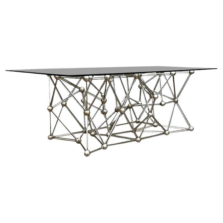 Vintage Boho Interlocking Molekül Couchtisch im Angebot