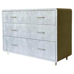 Vintage Boho Interlude “Calypso” Faux Shagreen Chest Zoe Drawers