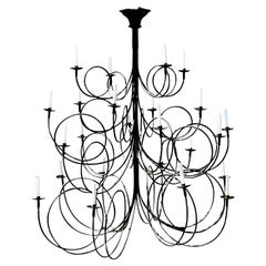 Vintage Boho Iron Loop Chandelier