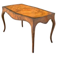 Scrivania vintage in legno di radica italiano Boho
