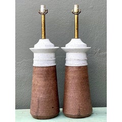 Vintage Italian Lamps in ceramica di Bitossi