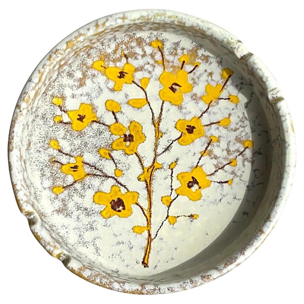 Posacenere floreale italiano vintage Boho in vendita