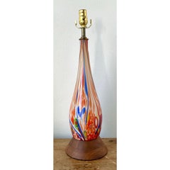 Vintage Boho Italian Glass Lamp