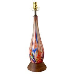 Vintage Boho Italian Glass Lamp