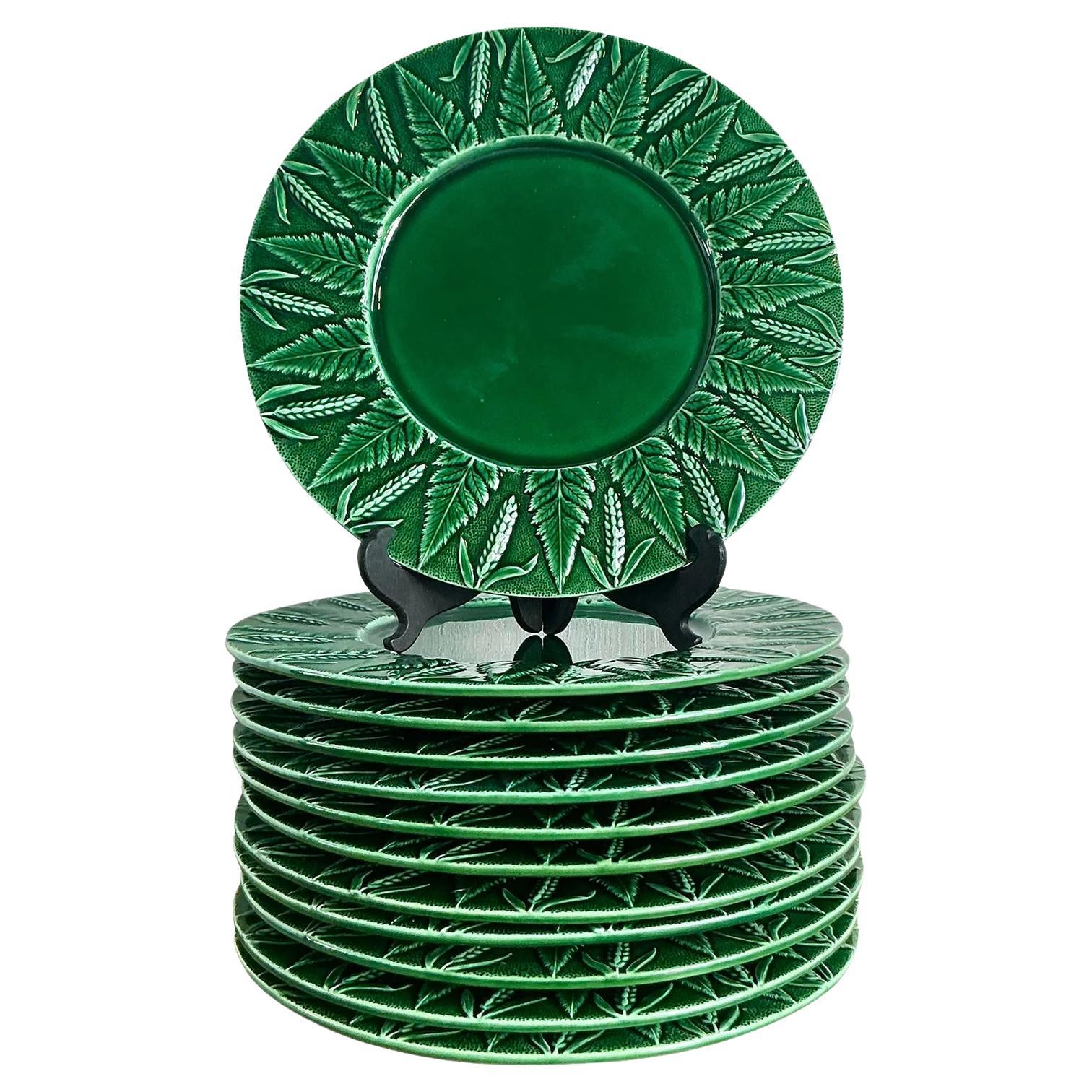 Vintage Boho Italian Glazed Ceramic Plates - Set of 12 For Sale