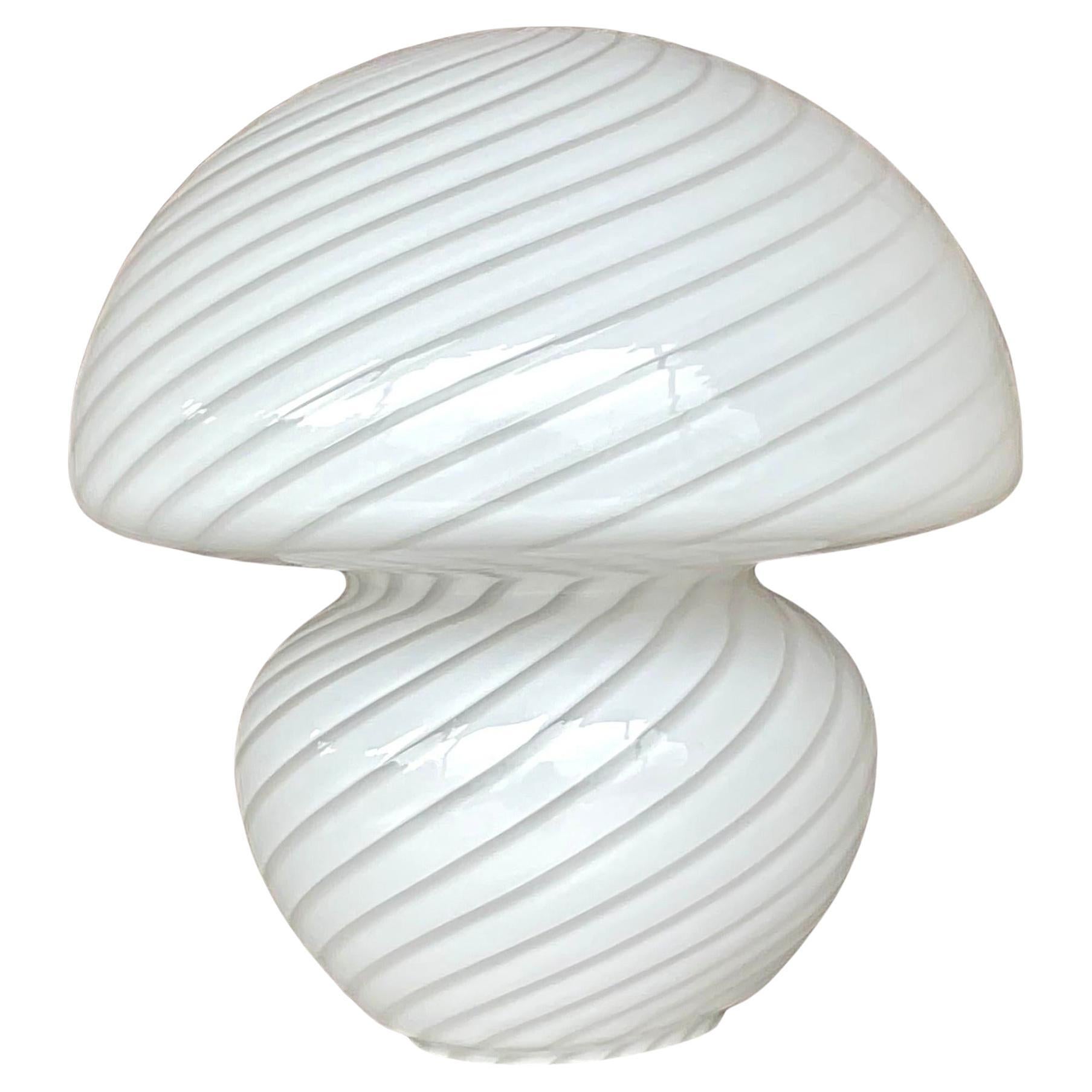 Lampe champignon italienne Boho en verre de Murano, non marquée