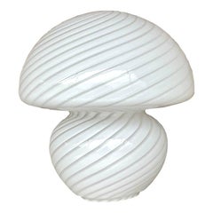 Vintage Boho Italian Murano Glass Mushroom Lamp, Unmarked