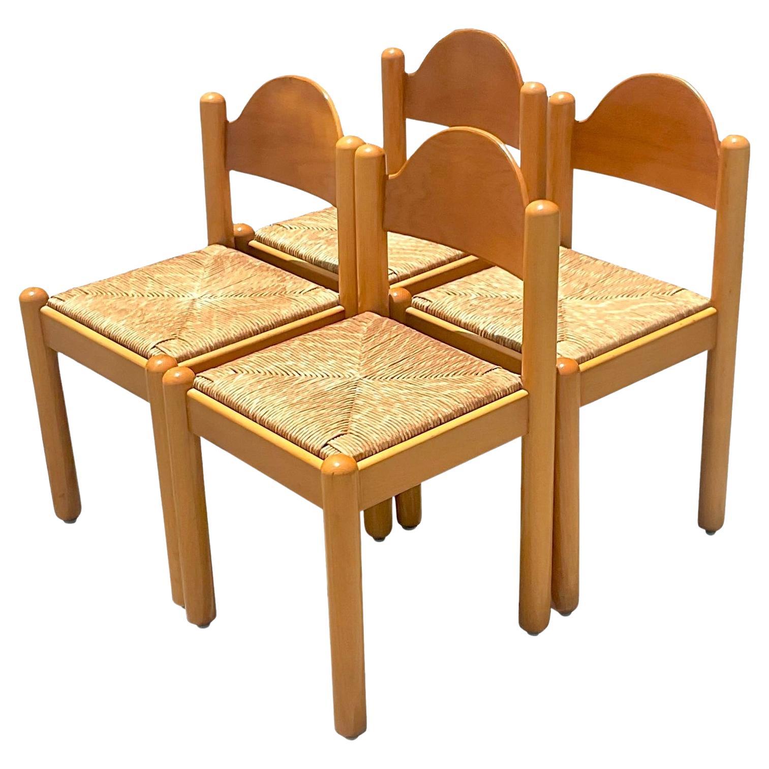 Vintage Boho Italian Padova Chairs After Hank Lowenstein - Set of 4 For Sale