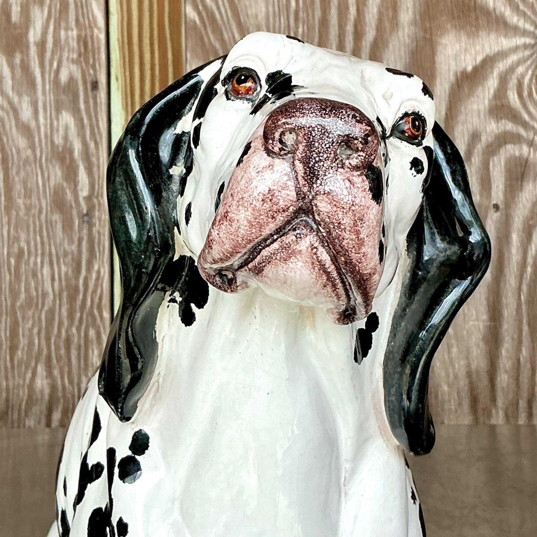 Italiano Dalmata in terracotta italiana vintage Boho in vendita