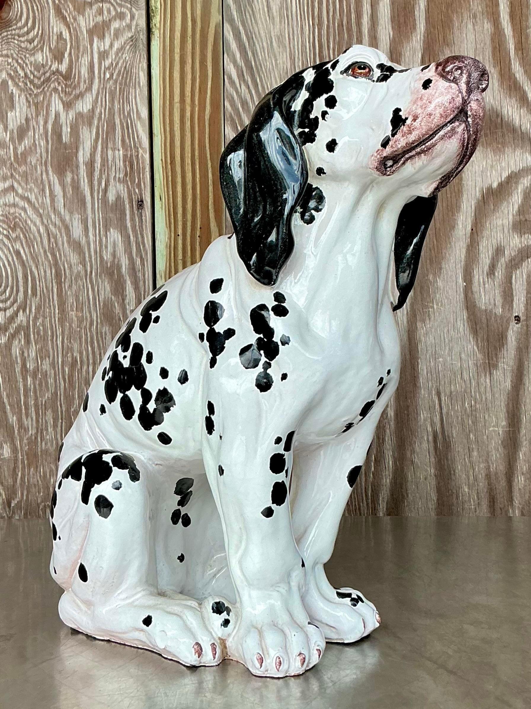 Dalmata in terracotta italiana vintage Boho In condizioni buone in vendita a West Palm Beach, FL