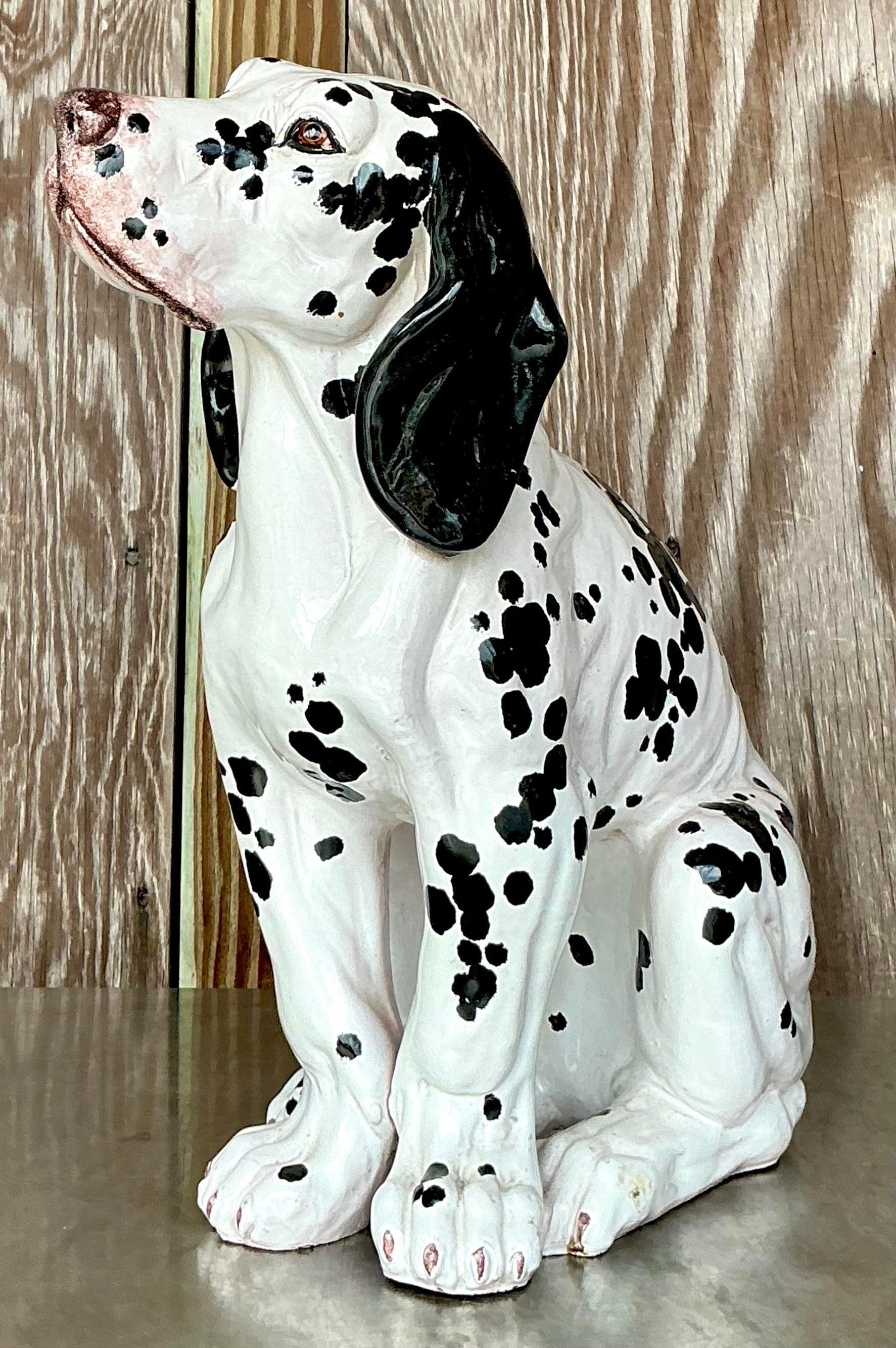 Ceramica Dalmata in terracotta italiana vintage Boho in vendita