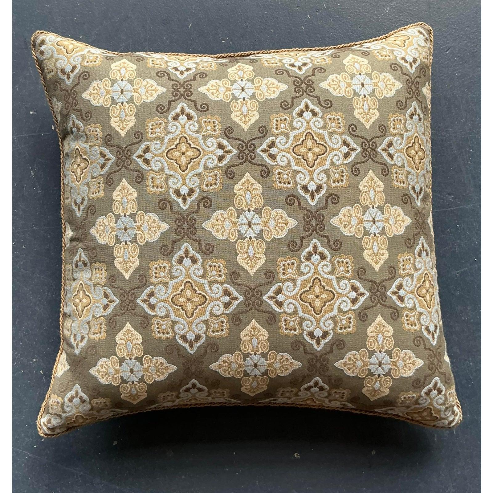 Tissu Vintage Boho Jacquard Throw Pillow en vente