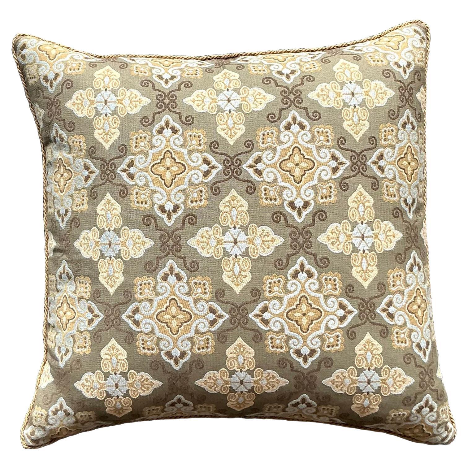 Vintage Boho Jacquard Throw Pillow en vente