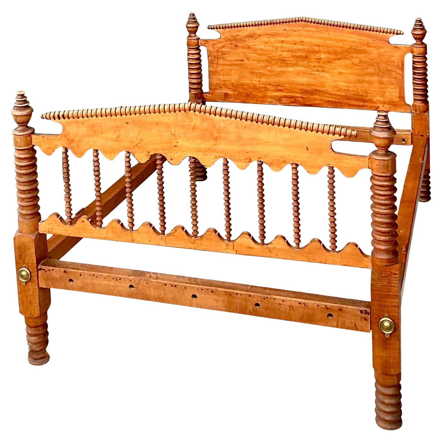 Vintage Boho Jenny Lind Bobbin Full Bed