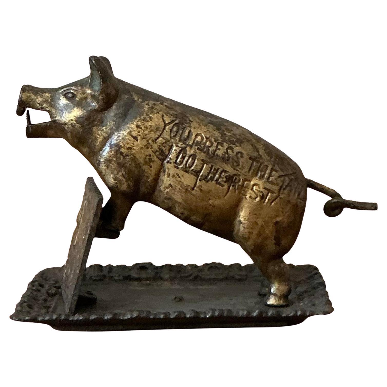 Taglia sigari vintage Boho Joe Wise Patinated Pig in vendita