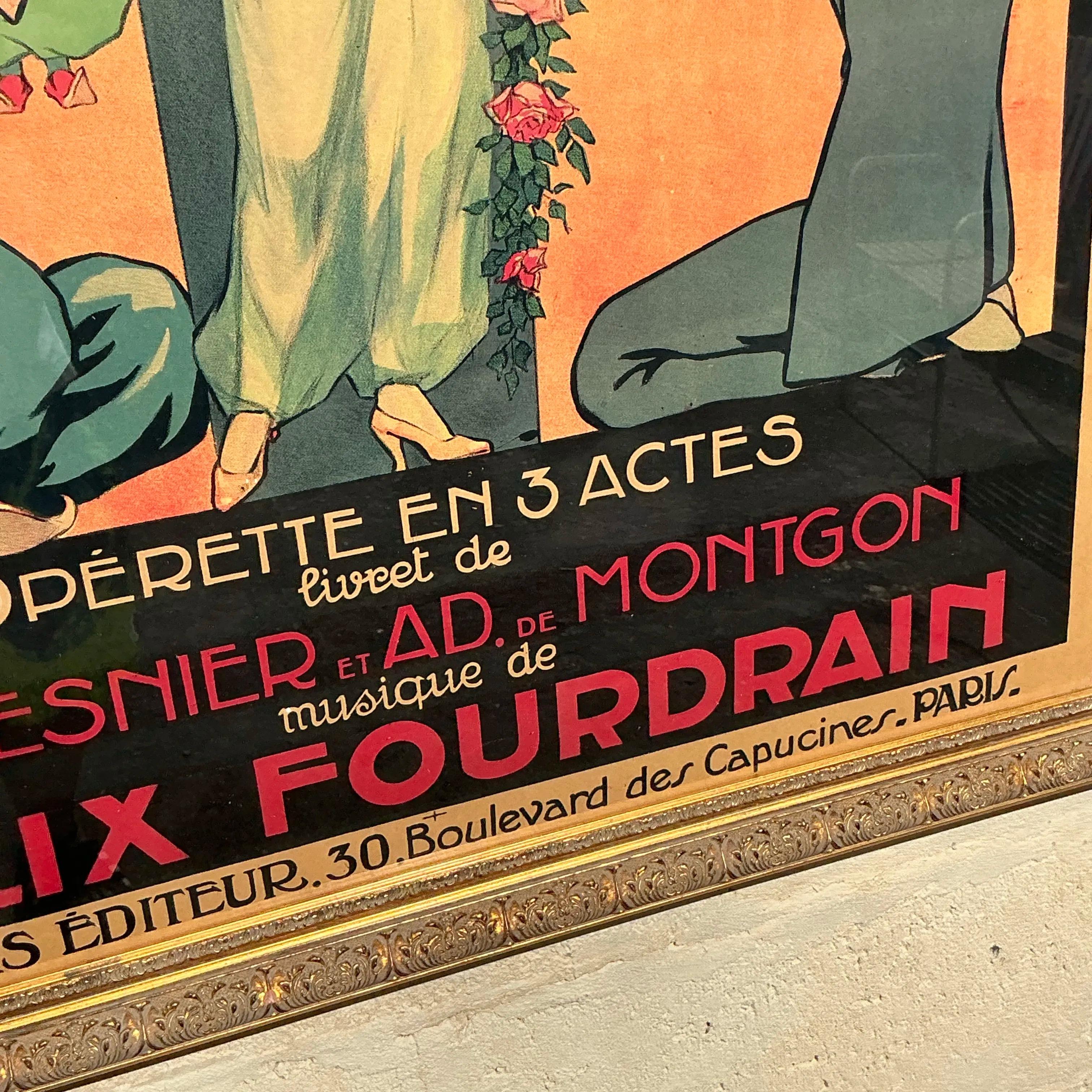 Vintage Boho Jolie Fille French Poster For Sale 2