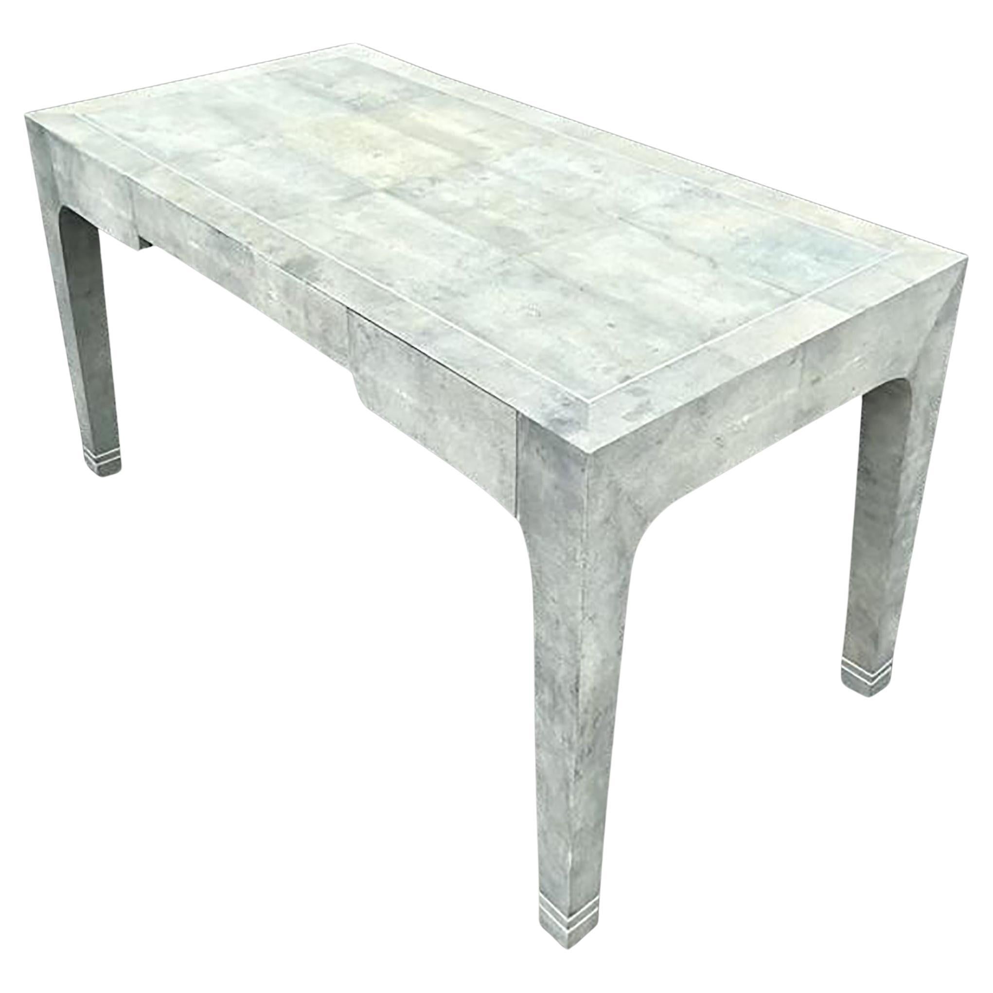Vintage Boho Karl Springer Shagreen Wrapped Writing Desk