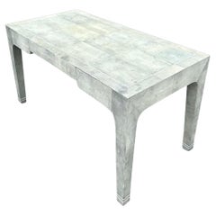 Vintage Boho Karl Springer Shagreen Wrapped Writing Desk