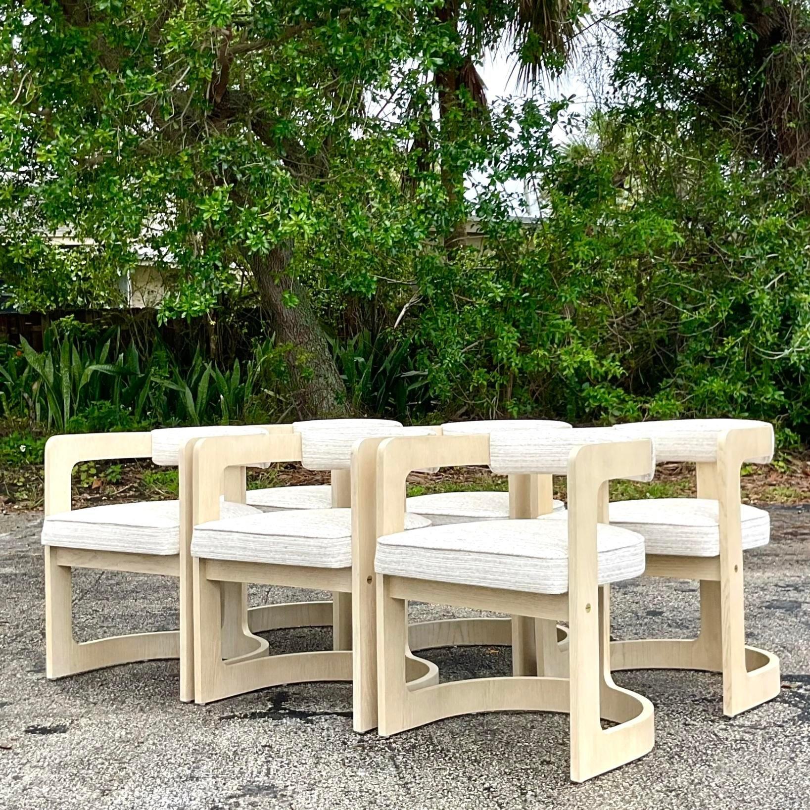 Vintage Boho Kelly Wearstler “Zuma” Dining Chairs - Set of 6 3