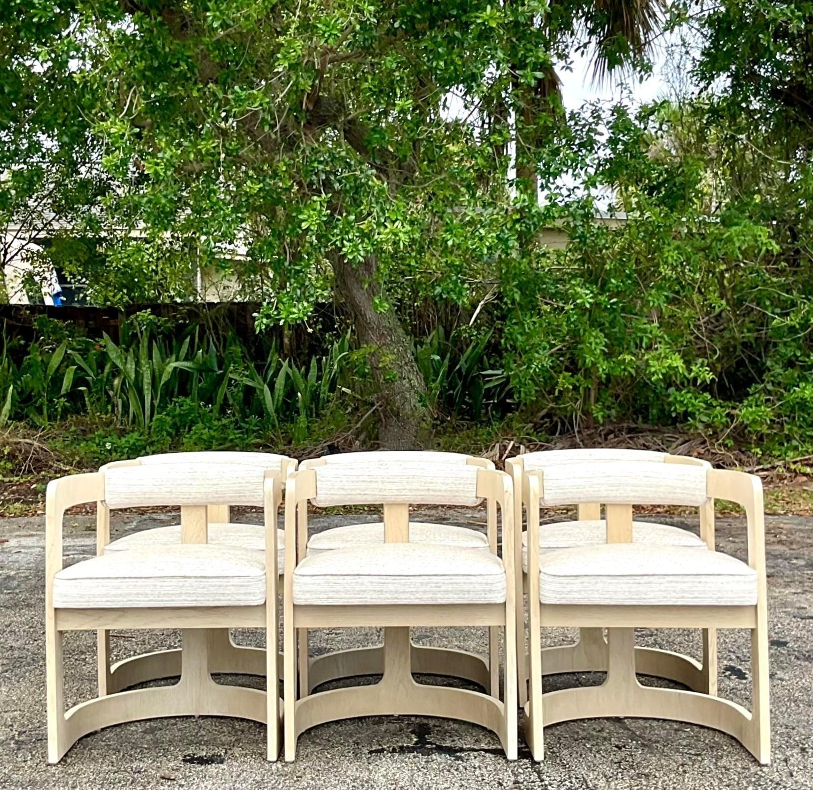 Vintage Boho Kelly Wearstler “Zuma” Dining Chairs - Set of 6 2
