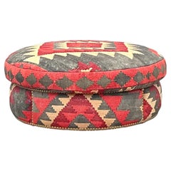 Vintage Boho Kilim Ottoman