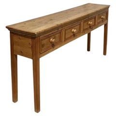 Vintage Boho Knotty Pine Console Table