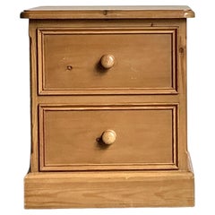 Table de chevet en pin noueux, vintage et bohème