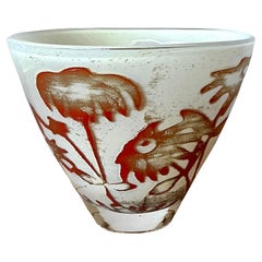 Vintage Boho Kosta Boda Floating Flowers Schale