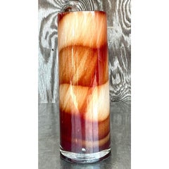 Vintage Boho Kosta Boda Tall Ombre Vase