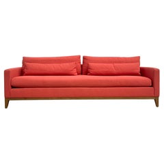 Vintage Boho Kravet Tuxedo Sofa in Perennials Nailhead