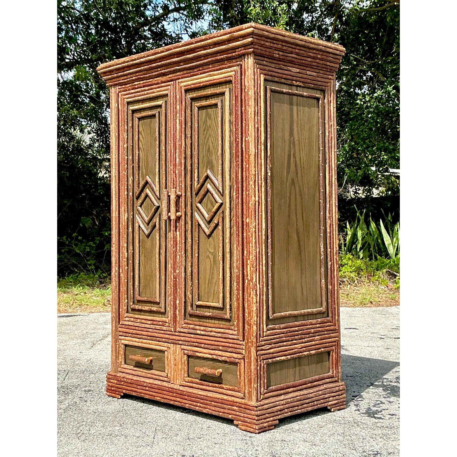 Armoire primitivo vintage Boho La Lune in vendita 5