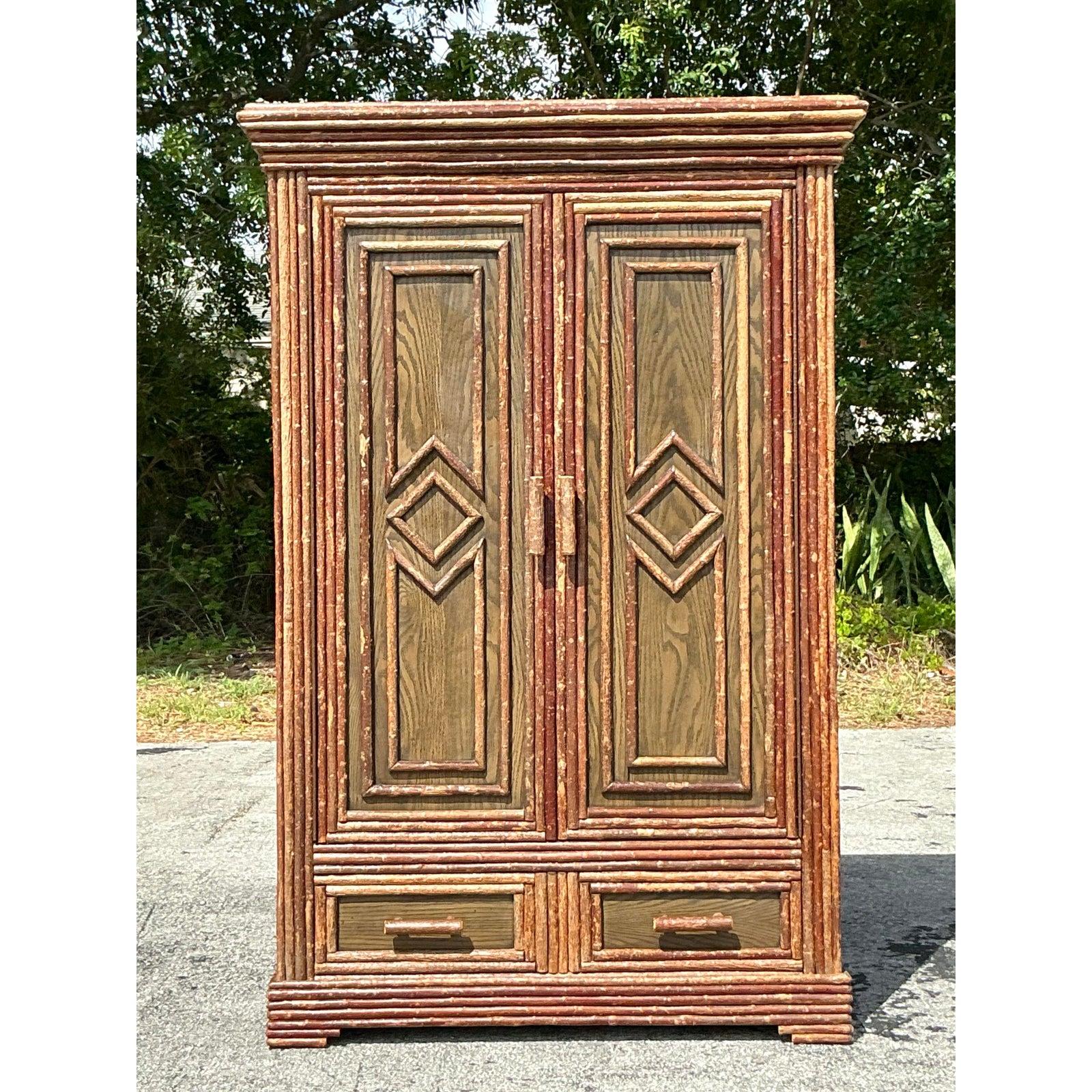 Armoire primitivo vintage Boho La Lune in vendita 6