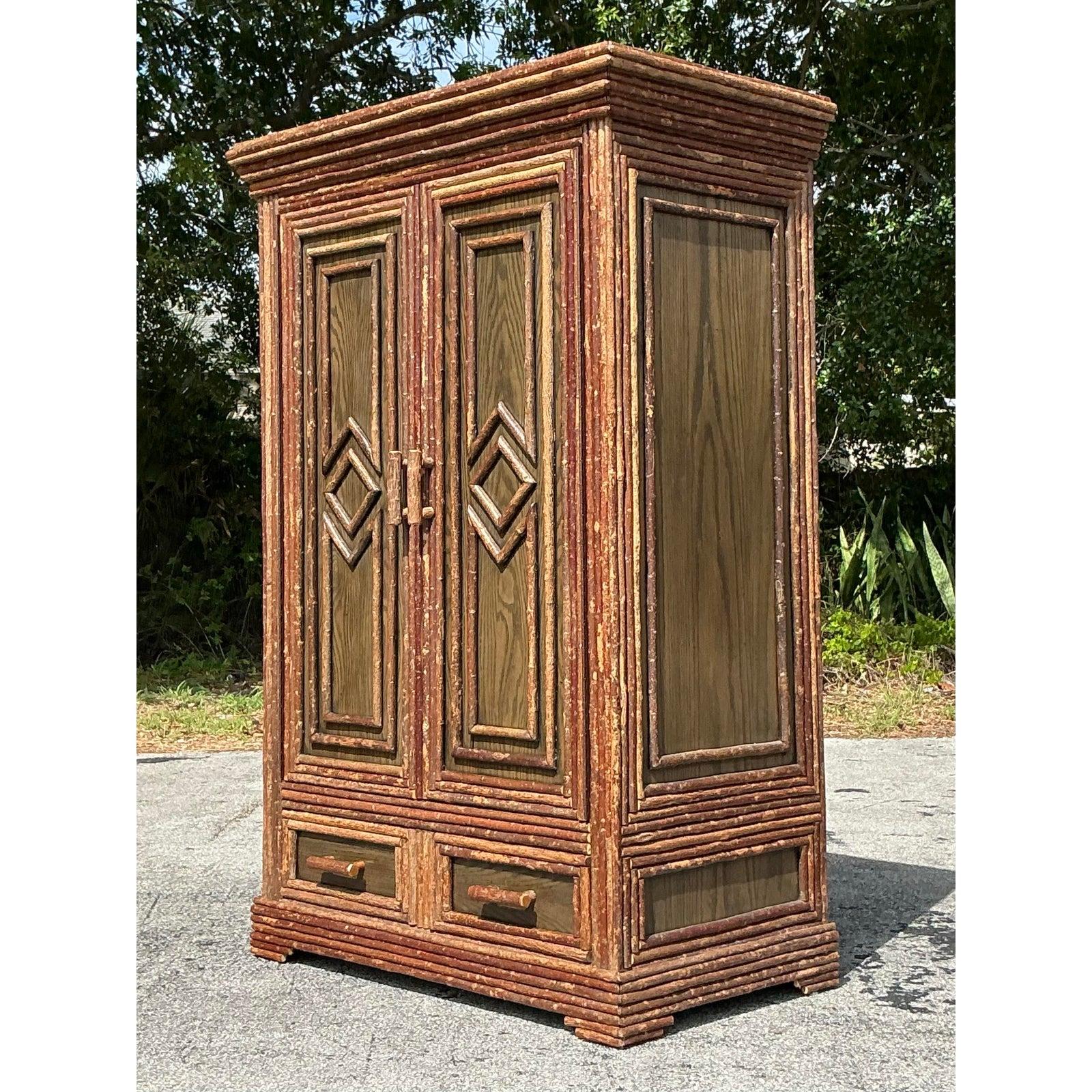 Armoire primitivo vintage Boho La Lune in vendita 3
