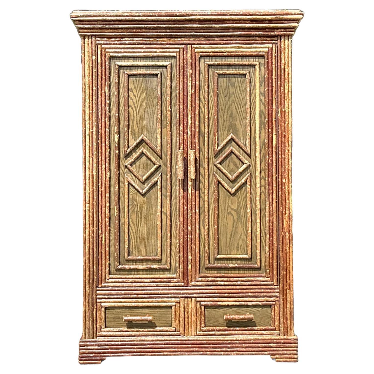 Vintage Boho La Lune Primitive Armoire