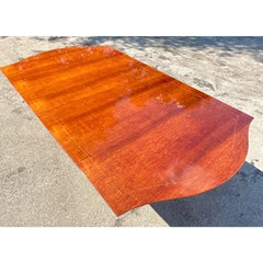 Vintage Boho Lacquered Burl Wood Dining Table