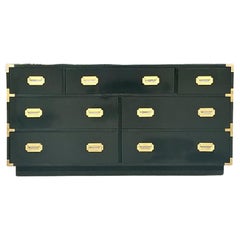 Vintage Boho Lacquered Campaign Dresser