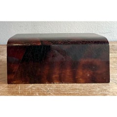 Vintage Boho Lacquered Coconut Shell Box