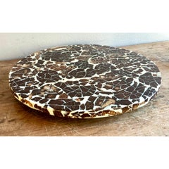 Vintage Boho Lackierte Kokosnussschale Lazy Susan