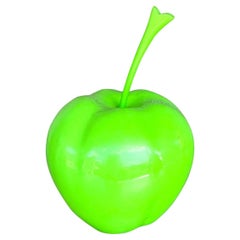 Vintage Boho Lacquered Green Apple