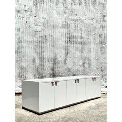 Vintage Boho Lacquered Long Credenza